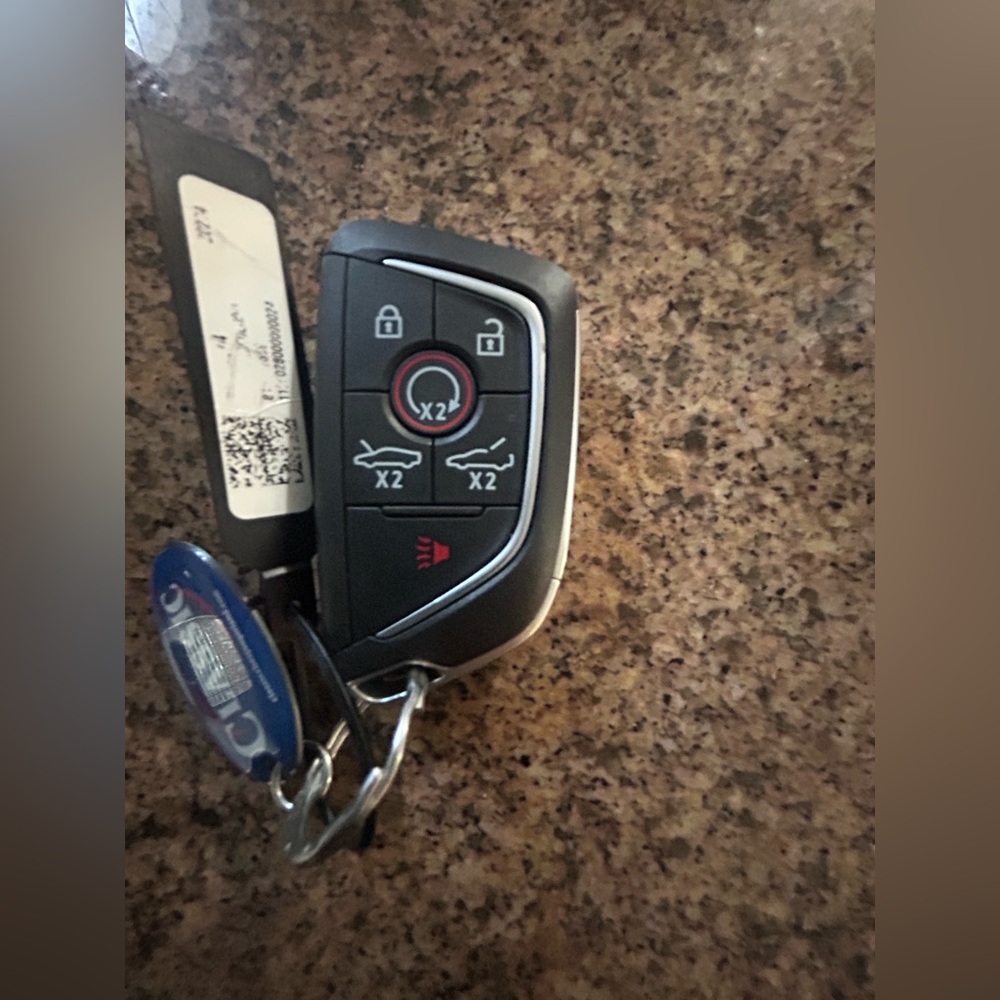 Black and Silver Corvette Key Fob